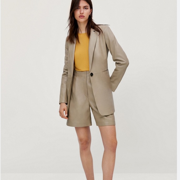 NWT Massimo Dutti Leather blazer size xs and small